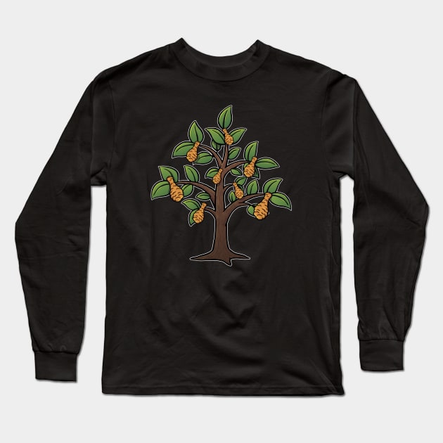 Fried Chicken Tree Long Sleeve T-Shirt by Graphic Garden